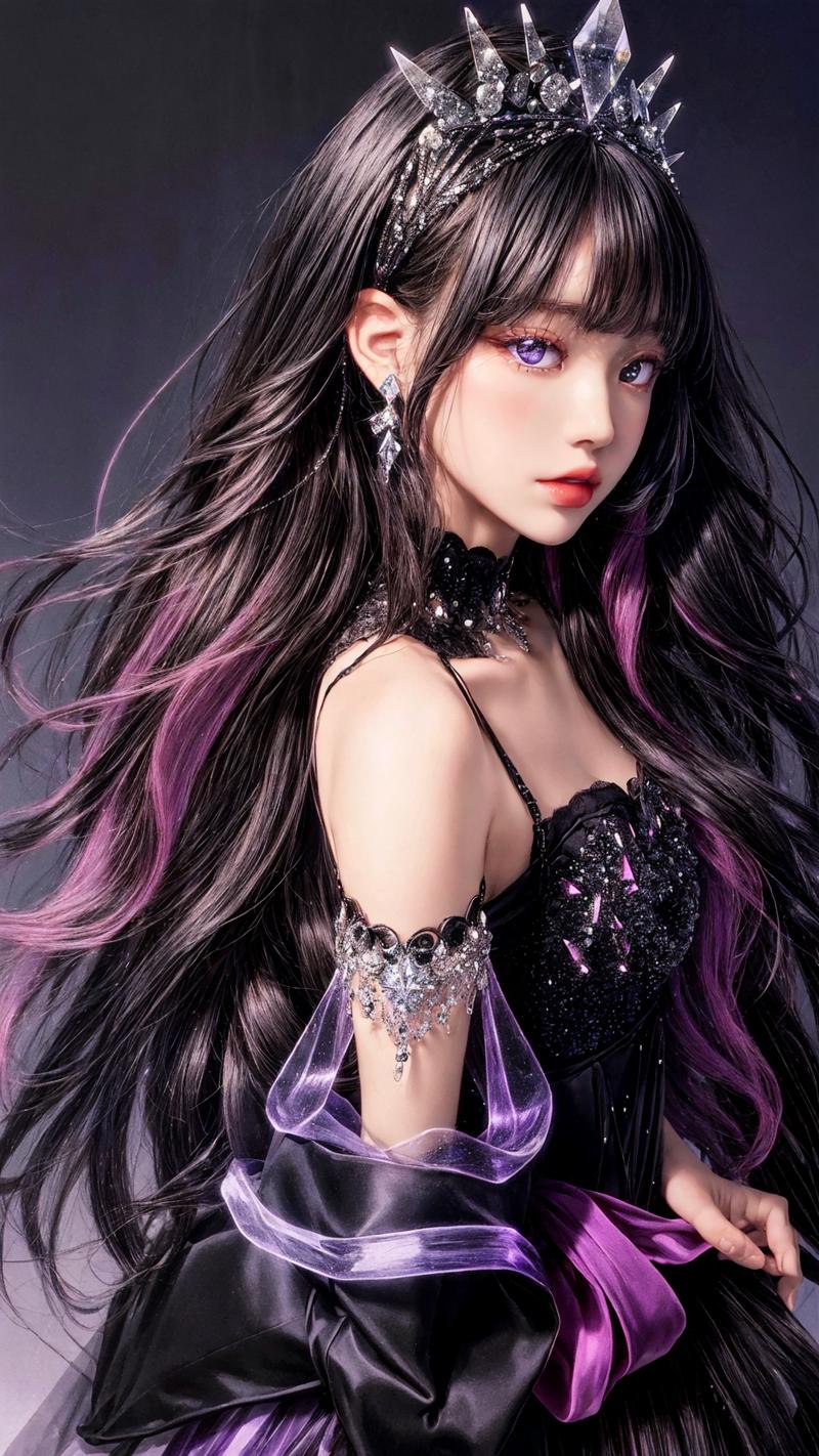 05488-1342478319-masterpiece, best quality, highres, 1girl wearing detailed Swarovski styled black clothing,crystal, black crystal hair band, you.png